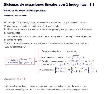 Sistemas de ecuaciones lineales con 2 incógnitas